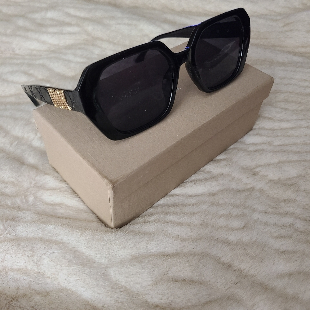 Dior 276353 Lady Dior Stud 5 Black/Grey Womens Sunglasses Authentic